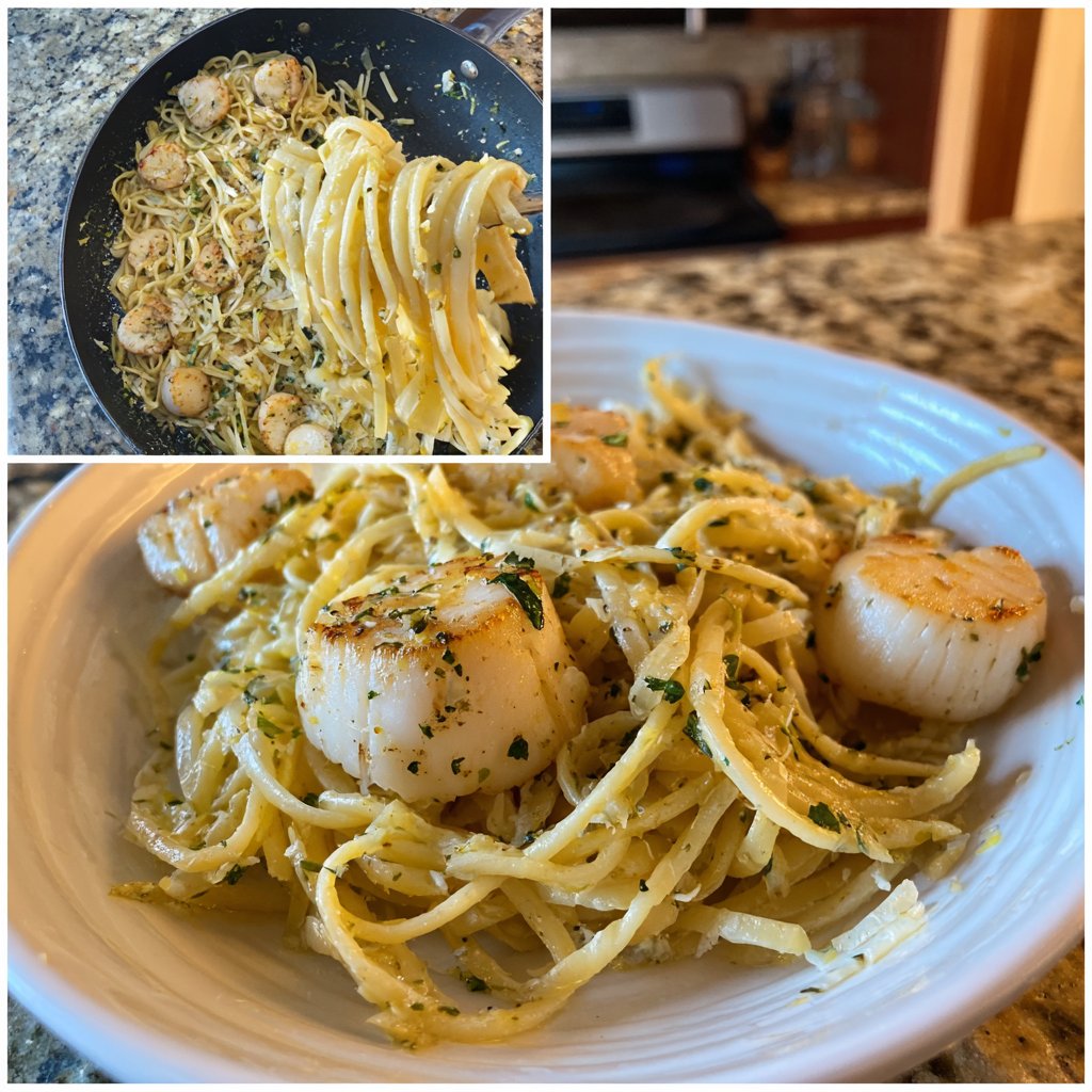 Lemon Butter Scallop Pasta