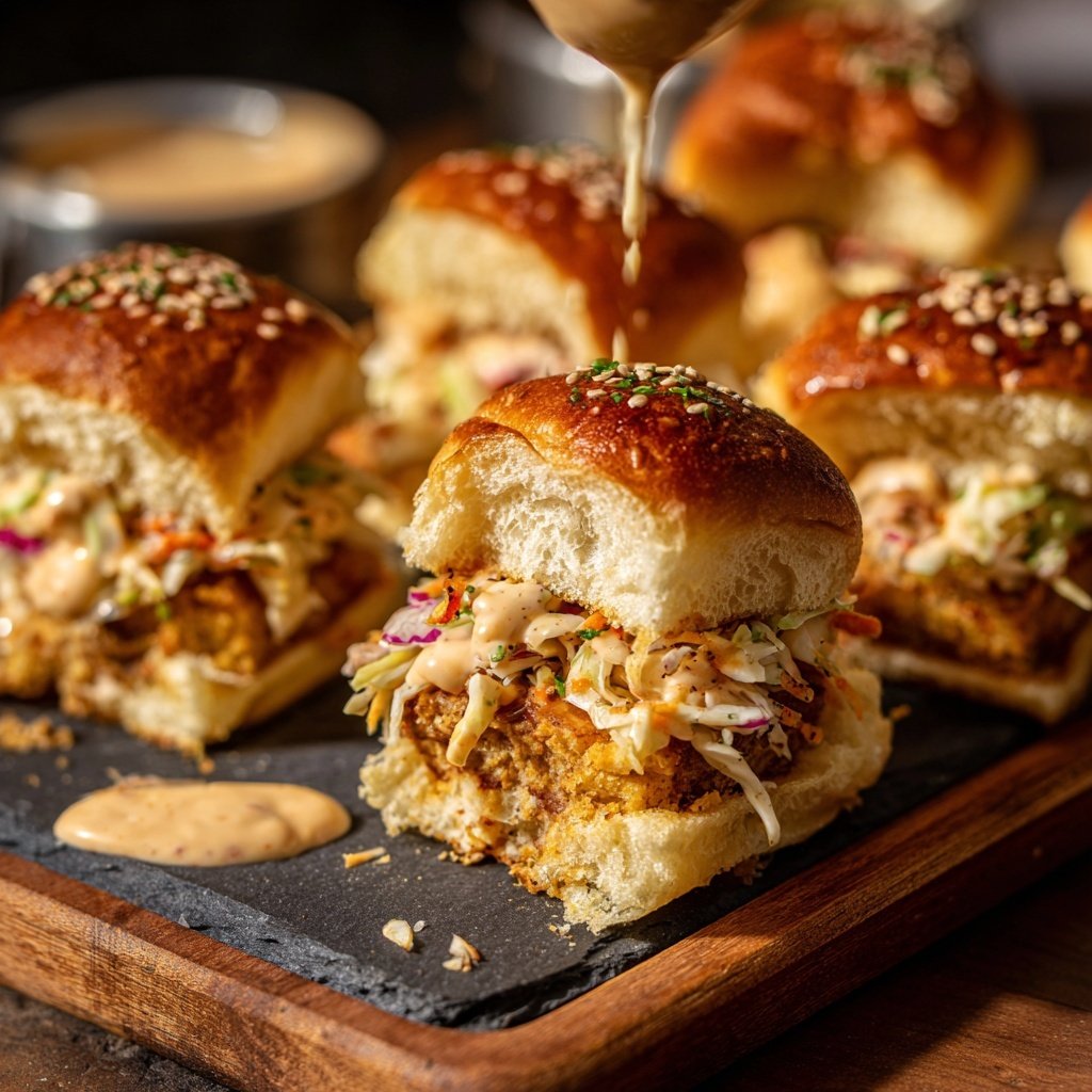 Mini Tofu and Cabbage Sliders