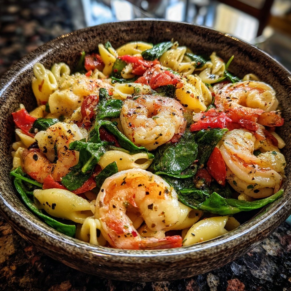 Shrimp and Spinach Pasta Salad