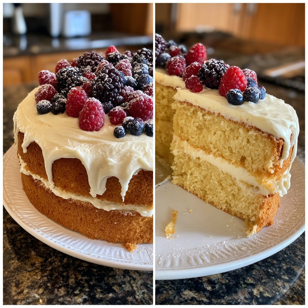 Dessert Vanilla Sponge Cake