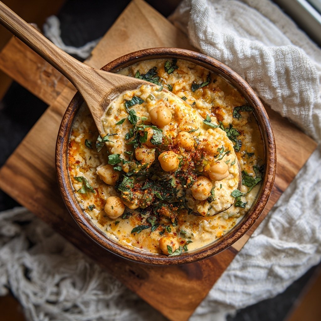 Savory Oatmeal with Chickpeas