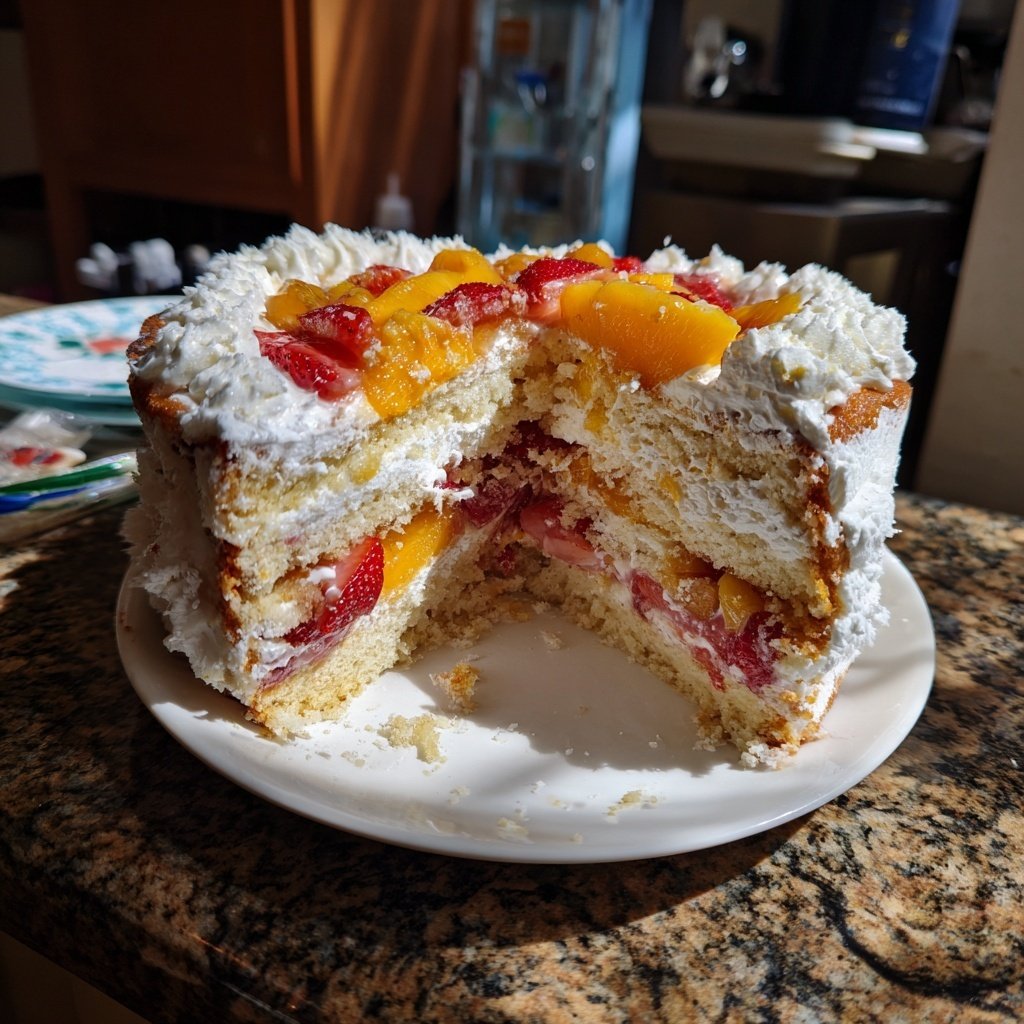 Ginger Peach Strawberry Shortcake